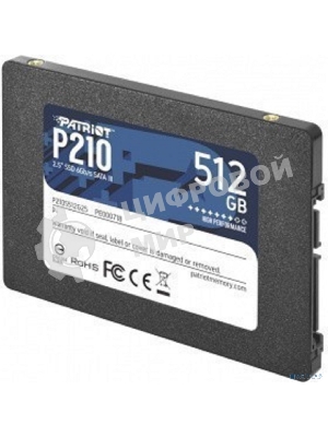 Накопитель SSD Patriot P210, 512Gb, SATA III, 2.5