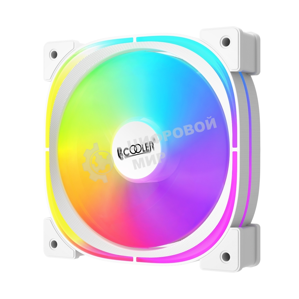 Вентилятор для корпуса PCCooler EF120 ARGb белый, 120 мм, 1500 об/мин, 25.7 дБ, 4 pin