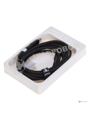 Кабель Rexant Type-C – Type-C, 5A, 100Вт, 2м, в черной нейлоновой оплетке