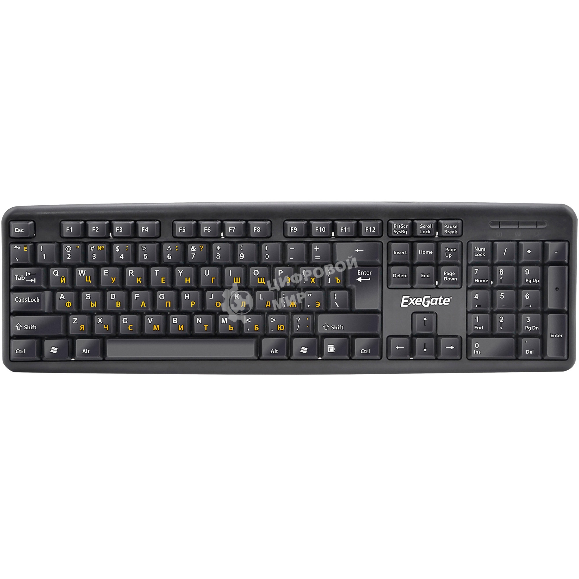 Клавиатура проводная ExeGate Professional Standard LY-331L2 (USB, полноразмерная, влагозащищенная, 104кл., Enter большой, длина кабеля 2,2м, черная, Color Box)