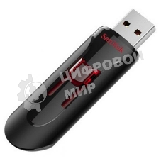 Флешка USB SanDisk CZ600 Cruzer Glide (SDCZ600-016G-G35), 16Gb, USB 3.0, R/W 100/30, черный/красный