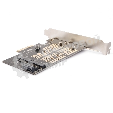 Адаптер AgeStar AS-MC02 PCI-E для M.2 SATA SSD+M.2 NVME SSD Card