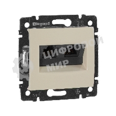 Розетка Valena розетка 2*RJ45 кат.5e, сл. кость