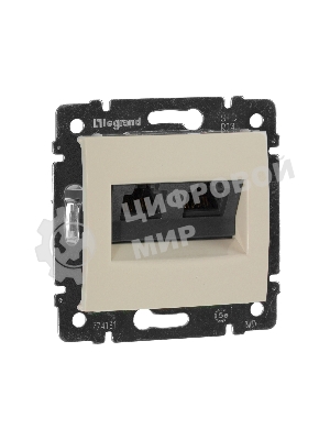 Розетка Valena розетка 2*RJ45 кат.5e, сл. кость