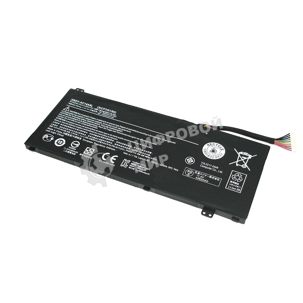 Аккумуляторная батарея для ноутбука Acer Aspire VN7-571G, VN7-791 11.4V 4465mAh 51Wh AC14A8L черный