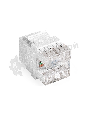 Модуль-вставка Keystone Jack RJ-45 ExeGate KJ-8P8C-U-C6A-180SH-Dual (Кат.6A, неэкранированная, 180 градусов, со шторками, IDC Krone/110)