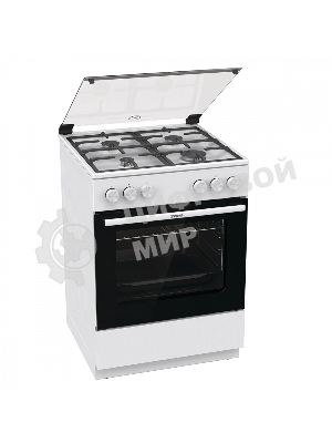 Плита газовая Gorenje GG6A11WF белый, конфорок 4 газовых, духовка 72 л, 60 см x 85 см x 60 см