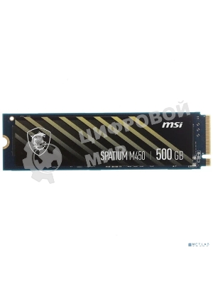 Накопитель SSD MSI PCIE 4.0 NVME M.2 500Gb SPATIUM M450 500Gb V1