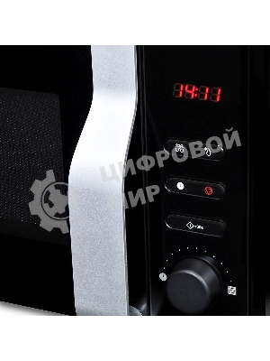 Микроволновая печь Hyundai HYM-M2061 черный, 20 л, 700 Вт, переключатели - кнопки, поворотный механизм