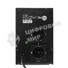 Источник бесперебойного питания Crown CMU-1000X (1000VA/600w; Off-Line; 2 х Euro с резервным питанием и фильтрацией; 12V7AH х 2; Металл)