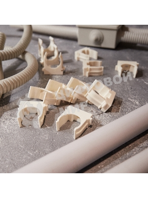 Крепеж-клипса для монтажного пистолета Rexant Ø 25 мм, белая (50 шт/уп)