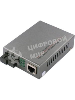Медиаконвертер OSNOVO Гигабитный медиаконвертер, по одному волокну SM до 20 км, по MM - до 500м, tx1550/rx1310нм