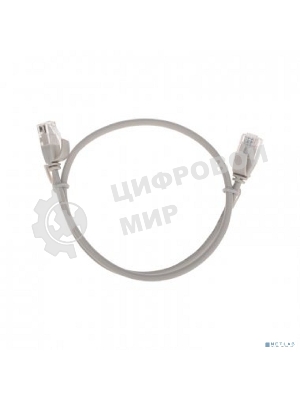 Патч-корд U/UTP Rexant cat.6a (10G), RJ45-RJ45, неэкранированный, 28AWG, LSZH, серый, 0.5 м