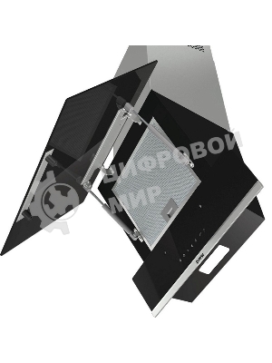 Вытяжка наклонная Gorenje WHI649X21P черный/серебристый, 60 см, 740 куб. м/ч, 67 дБ