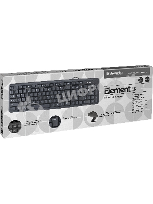 Клавиатура проводная Defender Element HB-520, USB, черный