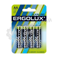 Элемент питания алкалиновый Ergolux LR6 BL-4 LR6 BL-4 1.5В Alkaline (блист.4шт)
