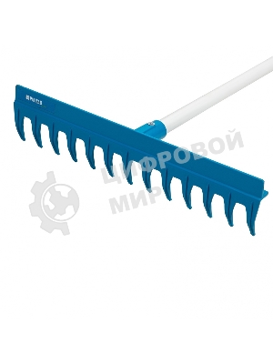 Грабли пластиковые Palisad LUXE 430 мм, 13 прямых зубьев, усиленные, металлический черенок