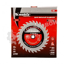 Пильный диск Matrix по дереву, 185x30мм, 36 зубьев Professional