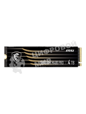 Накопитель SSD MSI SPATIUM M480 PRO, 2Tb, M.2 2280, PCIe 4.0 x4, NVMe, R/W 7400/7000