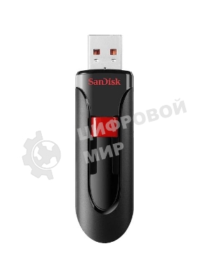 Флешка USB Sandisk CZ600 Cruzer Glide (SDCZ600-128G-G35), 128Gb, USB 3.0, R/W 100/20, черный