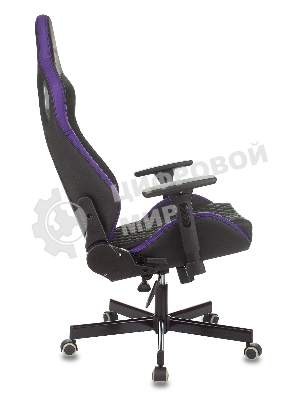 Кресло Knight OUTRIDER черный/фиолетовый, экокожа, 120 кг, механизм качания