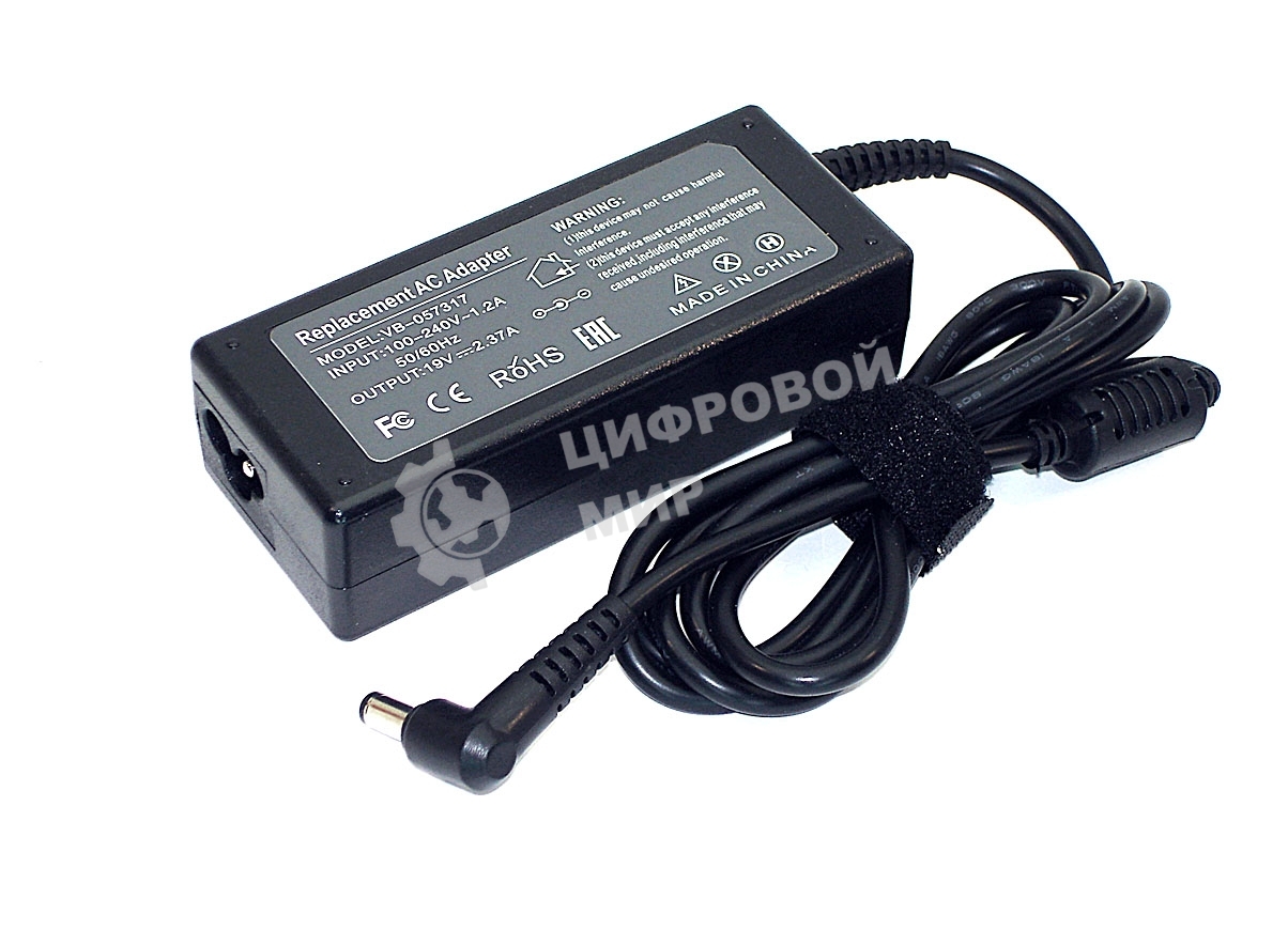 Блок питания (сетевой адаптер) для ноутбуков Asus 19V 2.37A 5.5x2.5мм 45W OEM