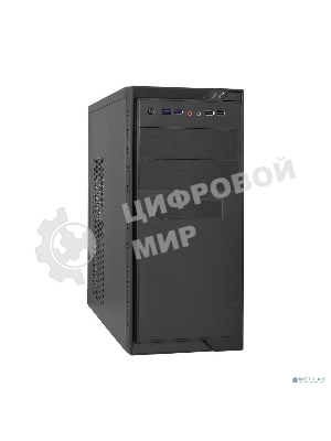 Компьютерный корпус Minitower ExeGate MA-372UX Black, mATX UN450, 120мм 2*USB+2*USB3.0, Audio