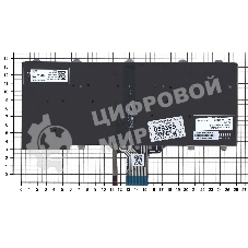 Клавиатура для ноутбука Dell Latitude E7250 E7270 черная без рамки с подсветкой