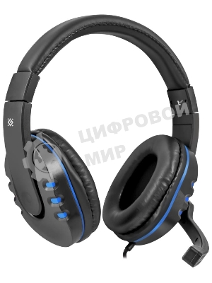 Гарнитура Defender Warhead G-160 чёрный/синий, проводная