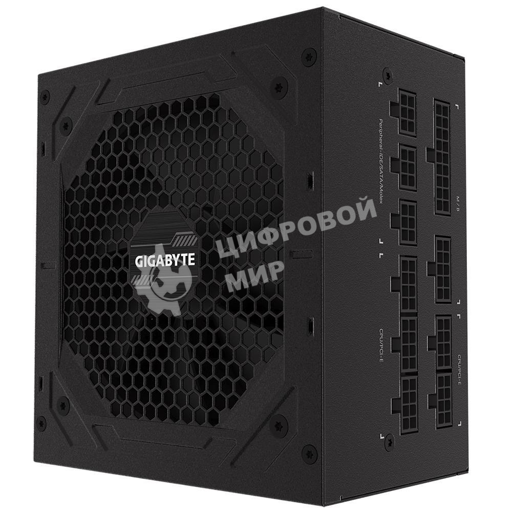 Блок питания Gigabyte P750GM (GP-P750GM), 750Вт, 80 PLUS Gold, 120мм, модульный, черный