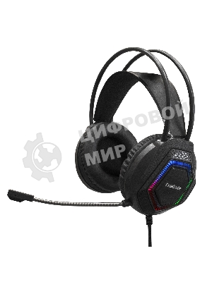 Гарнитура Exegate Cosmos HS-704GL чёрный, проводная, USB, виртуальный звук 7.1, подсветка