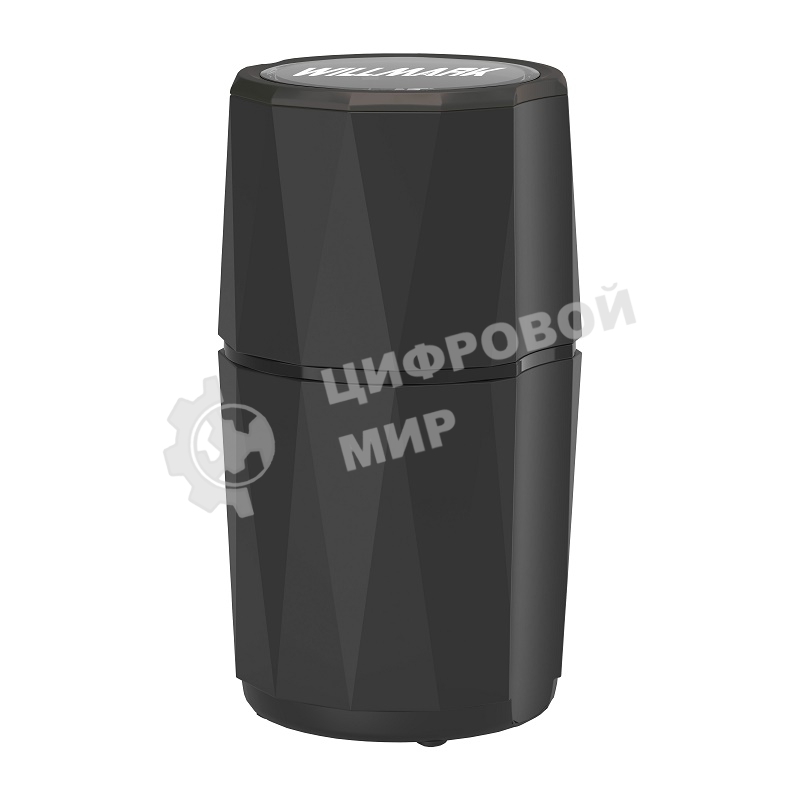 Кофемолка Willmark WCG-388 200 Вт, 100 г., прозрачная крышка, ротационный нож, черный