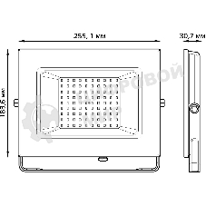 Прожектор светодиодный Gauss Elementary 100Вт 6600лм IP65 6500К черный ПРОМО