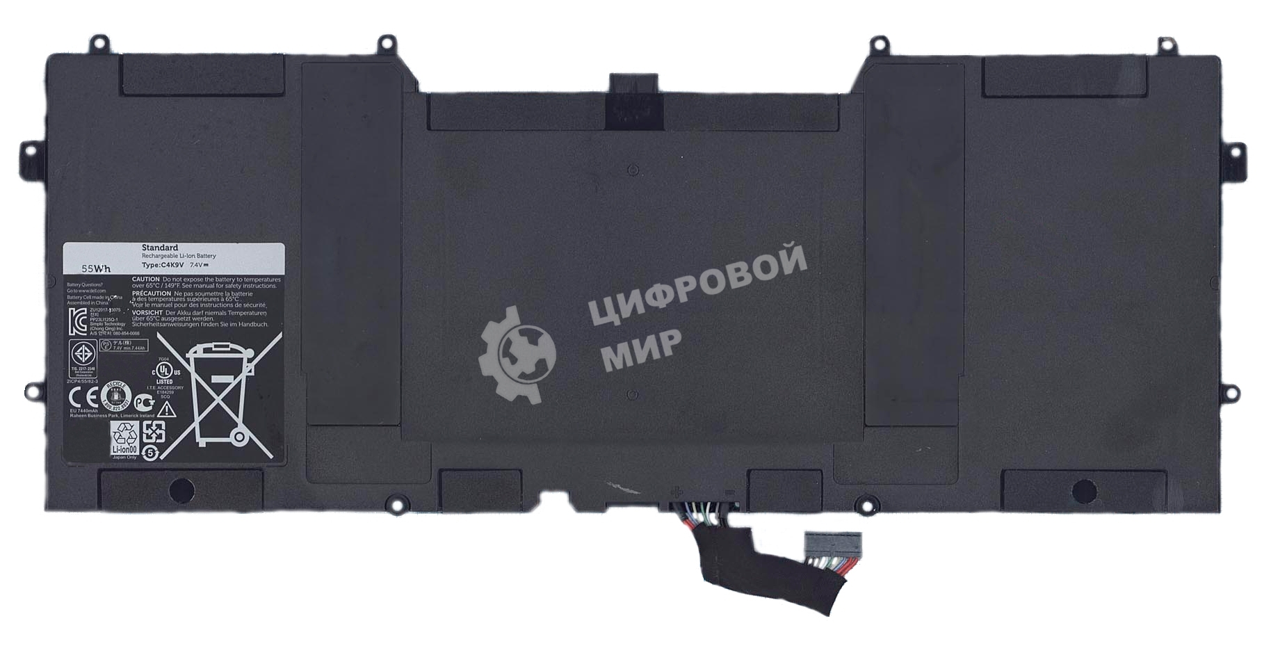 Аккумулятор для ноутбука Dell XPS 12 9Q33, 13 9333, 13-L321X, 13-L322X 7400mAh, 55Wh, 7.4V, Dell