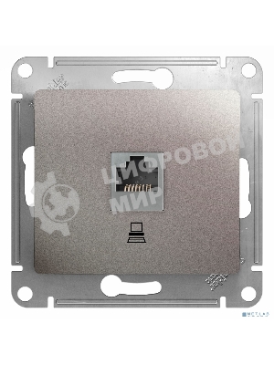 Розетка компьютерная Systeme electric GSL001281K Glossa RJ45 кат.5E, механизм, платина