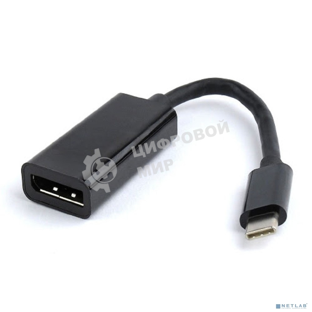 Bion Переходник USB Type-C - HDMI (M/F), 4K@30Hz, пластиковый корпус, 0.10 м
