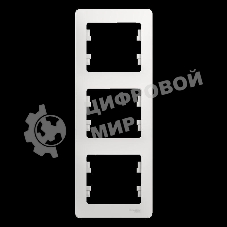 Рамка 3-м Glossa верт. бел. SchE GSL000107