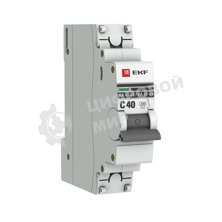Выключатель автоматический EKF mcb4763-1-40C-pro 1P 40А (C) 4,5kA ВА 47-63 EKF PROxima