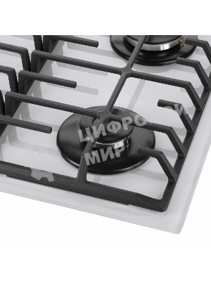 Газовая варочная панель Maunfeld EGHG.64.6CW/G, 4 конфорки, закаленное стекло, белый