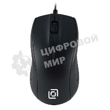 Мышь проводная Oklick 185V2 черный, 1200 dpi, USB, кнопки - 3