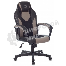 Кресло Бюрократ Zombie GAME 17 черный/серый, экокожа, 120 кг, механизм качания