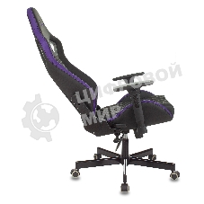 Кресло Knight OUTRIDER черный/фиолетовый, экокожа, 120 кг, механизм качания