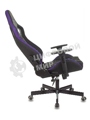 Кресло Knight OUTRIDER черный/фиолетовый, экокожа, 120 кг, механизм качания