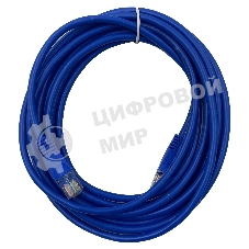 Патч-корд Buro UTP 4 пары cat.5e CCA molded 5м голубой RJ-45 (m)-RJ-45 (m)