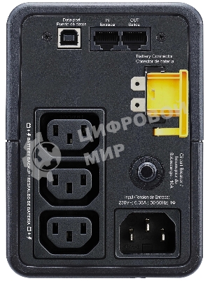 Источик бесперебойного питания APC Back-UPS 500VA/300W, 230V, 3xC13, USB, Data/DSL protect.,1 year warranty