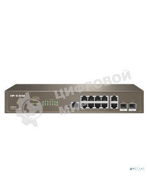 Коммутатор управляемый IP-COM G5312F L3, 12 портов, 10х1 Гбит/с, Base-X SFP 2х1 Гбит/с, настольный