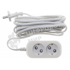 Сетевой удлинитель Buro BU-PSL2.5/W 5м (2 розетки) белый (пакет ПЭ)