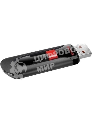 Флешка USB Sandisk CZ60 Cruzer Glide (SDCZ60-032G-B35), 32Gb, USB 2.0, R/W 30/8, черный/красный
