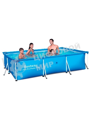 Бассейн Bestway каркасный прямоугольный Steel Pro 300х201х66 см, 3300л., 56404 Bestway
