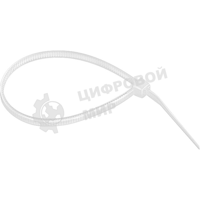 Хомуты Сибртех, 100 х 2,5 мм, пластиковые, белые, 100 шт.